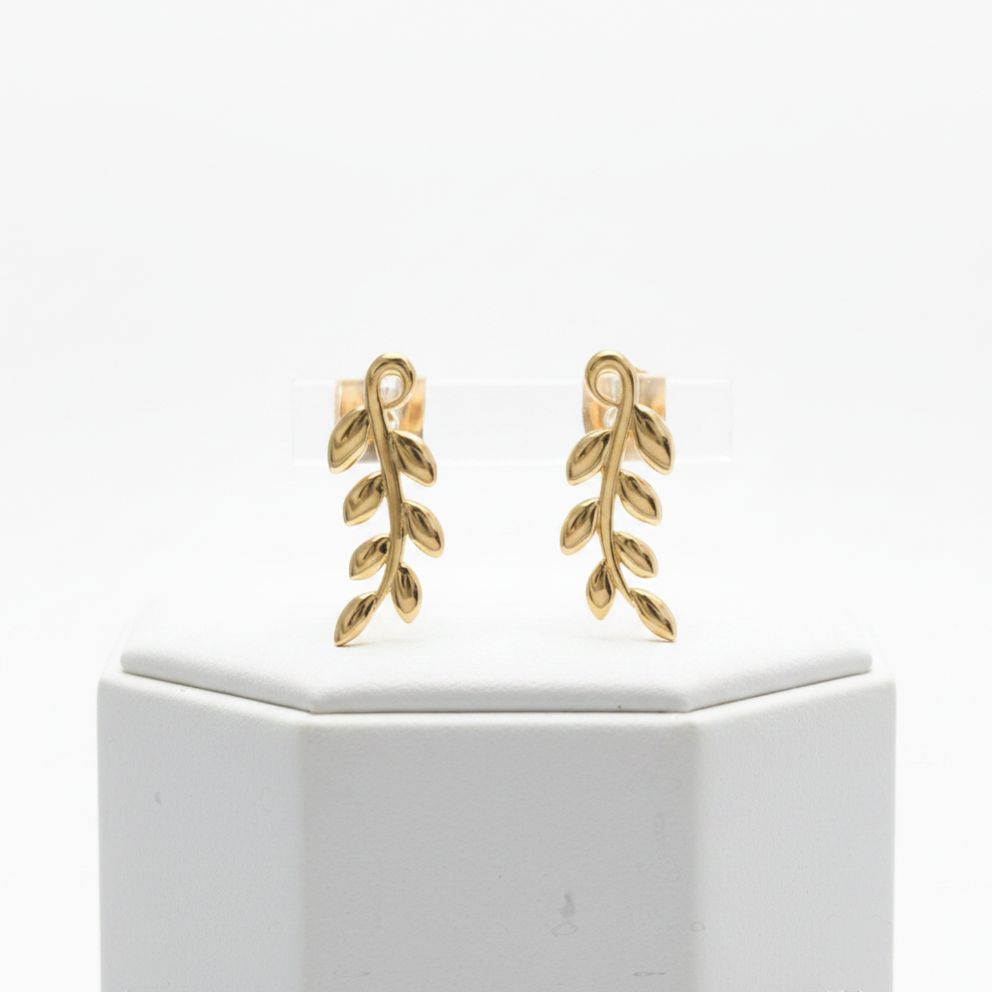 Tiffany Olive Leaf Earrings No Stone Pink Gold (18K) Stud Earrings Pink Gold