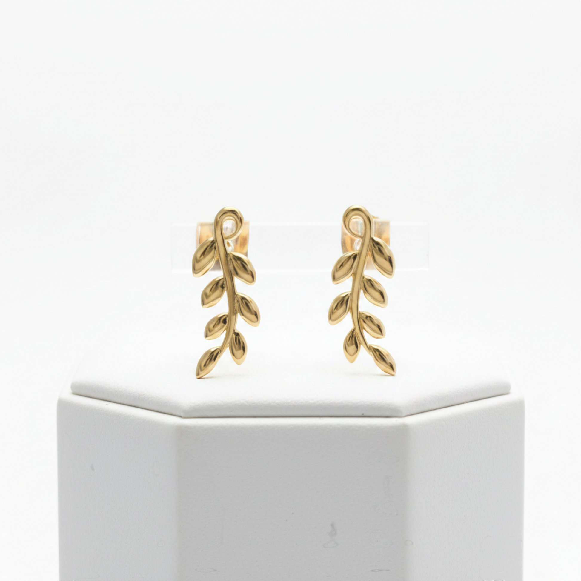 Tiffany Olive Leaf Earrings No Stone Pink Gold (18K) Stud Earrings Pink Gold