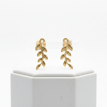 Tiffany Olive Leaf Earrings No Stone Pink Gold (18K) Stud Earrings Pink Gold