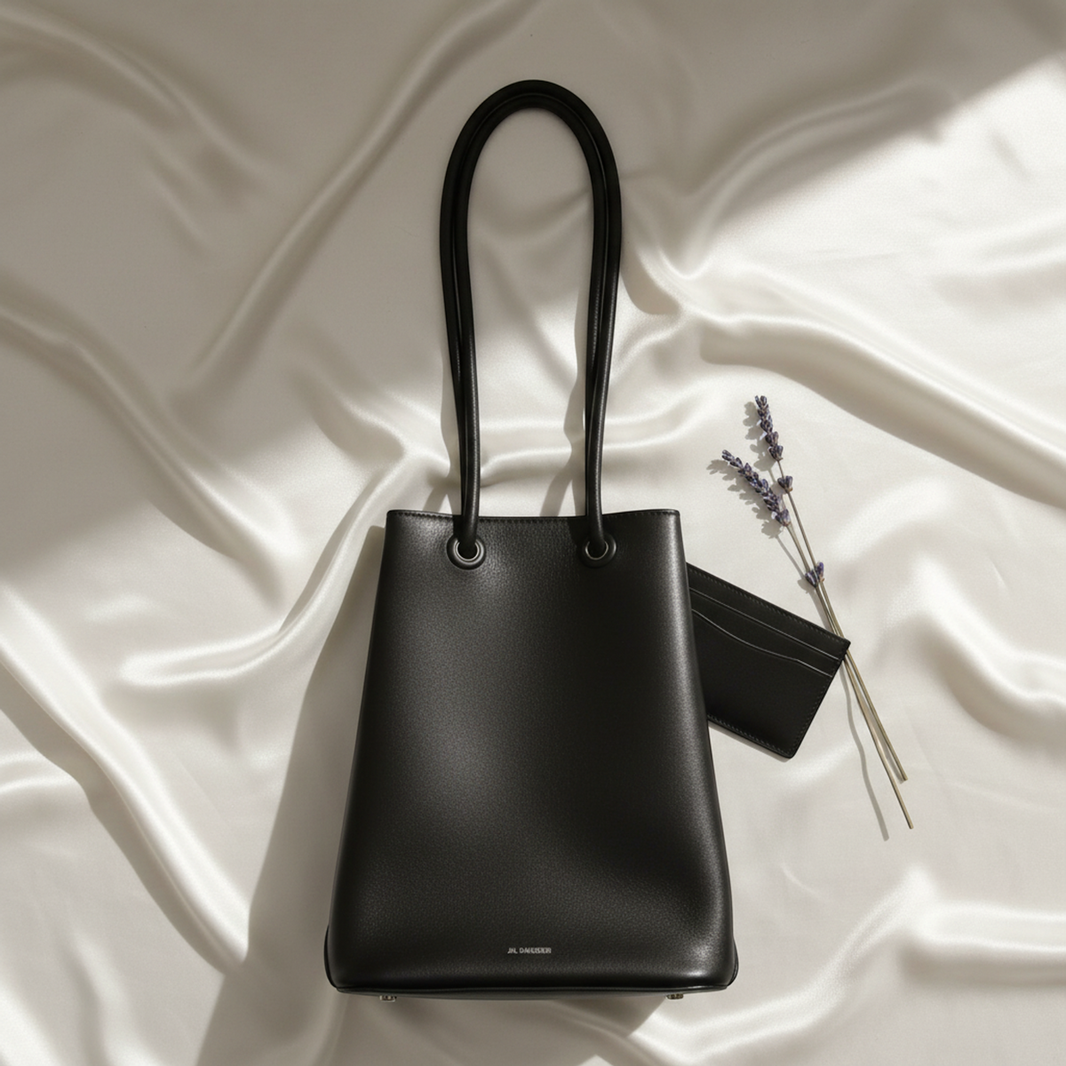 Jil Sander Crossbody Drawstring Bag Men,Women Leather Handbag,Shoulder Bag Dark Brown