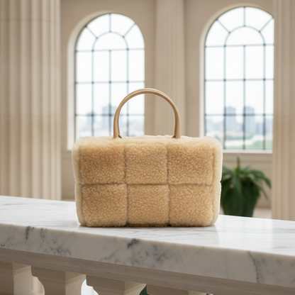 Bottega Veneta Intrecciato Arco Tote Bag Women,Men Fur,Leather Tote Bag Yellow