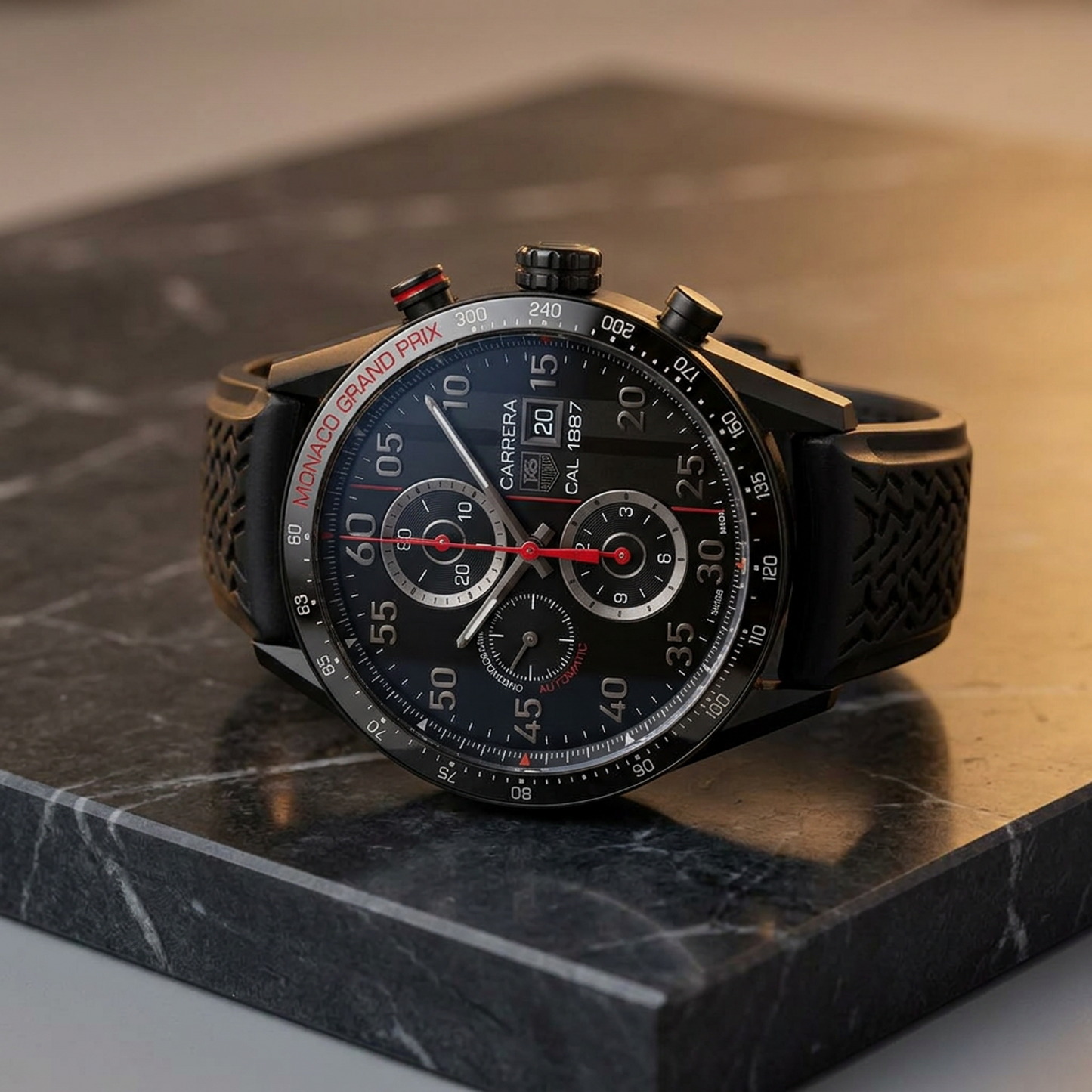 TAG HEUER Carrera Chronograph Monaco Grand Prix Titanium Watch CAR2A83