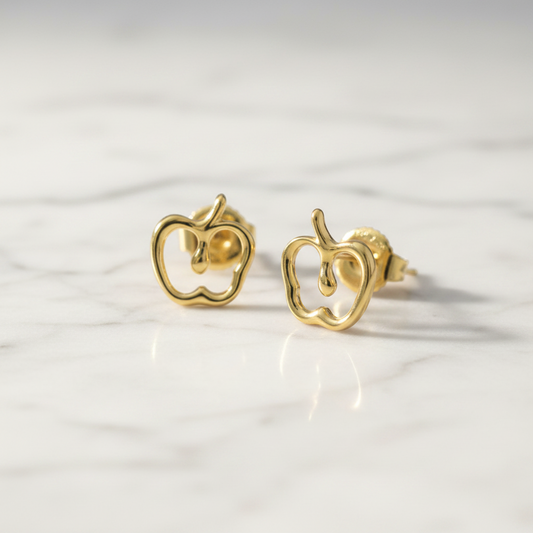 Tiffany Apple No Stone Yellow Gold (18K) Stud Earrings Gold