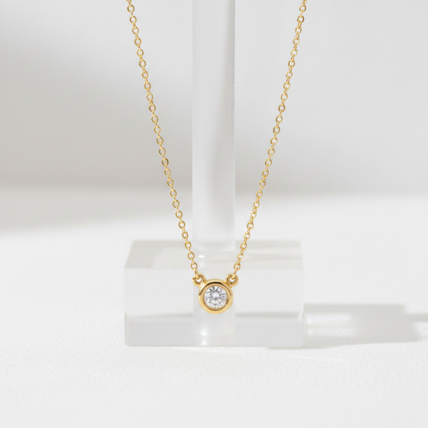 Tiffany Diamonds By The Yard Pink Gold (18K) Diamond Men,Women Fashion Pendant Necklace (Pink Gold)