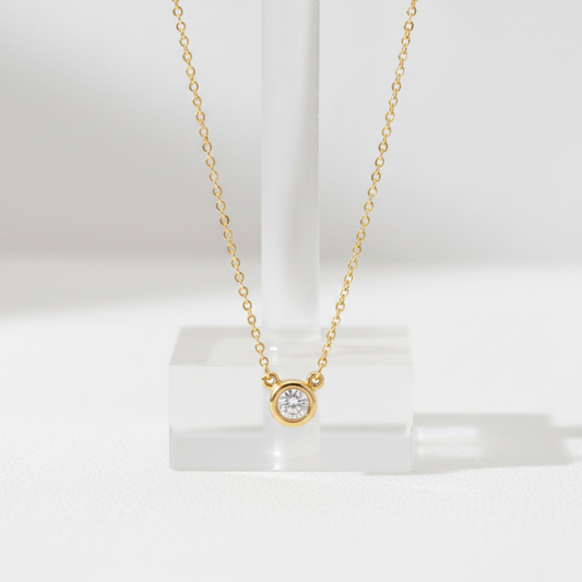 Tiffany Diamonds By The Yard Pink Gold (18K) Diamond Men,Women Fashion Pendant Necklace (Pink Gold)