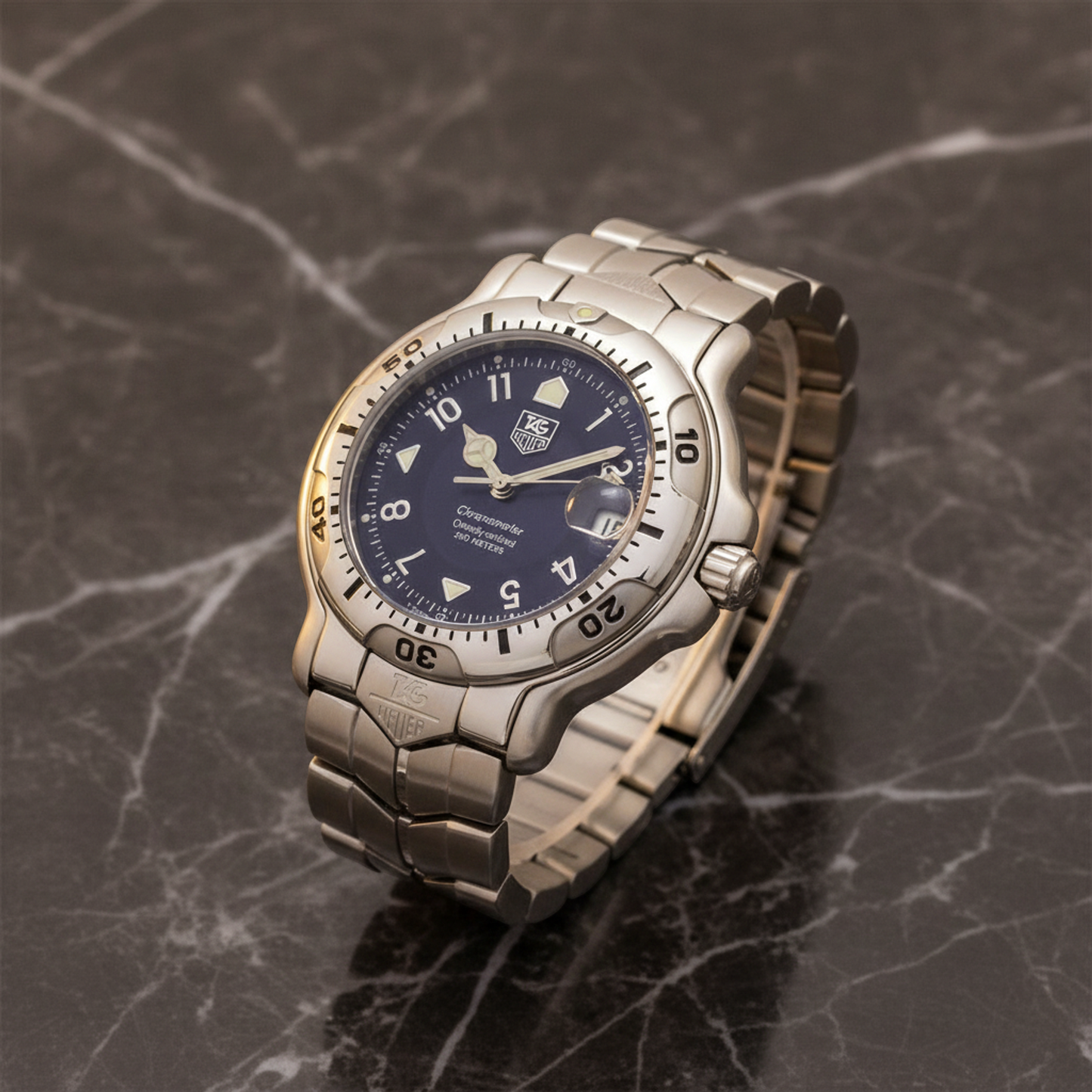 TAG HEUER 6000 Chronometer Steel Automatic Mens Watch WH5113 Polished