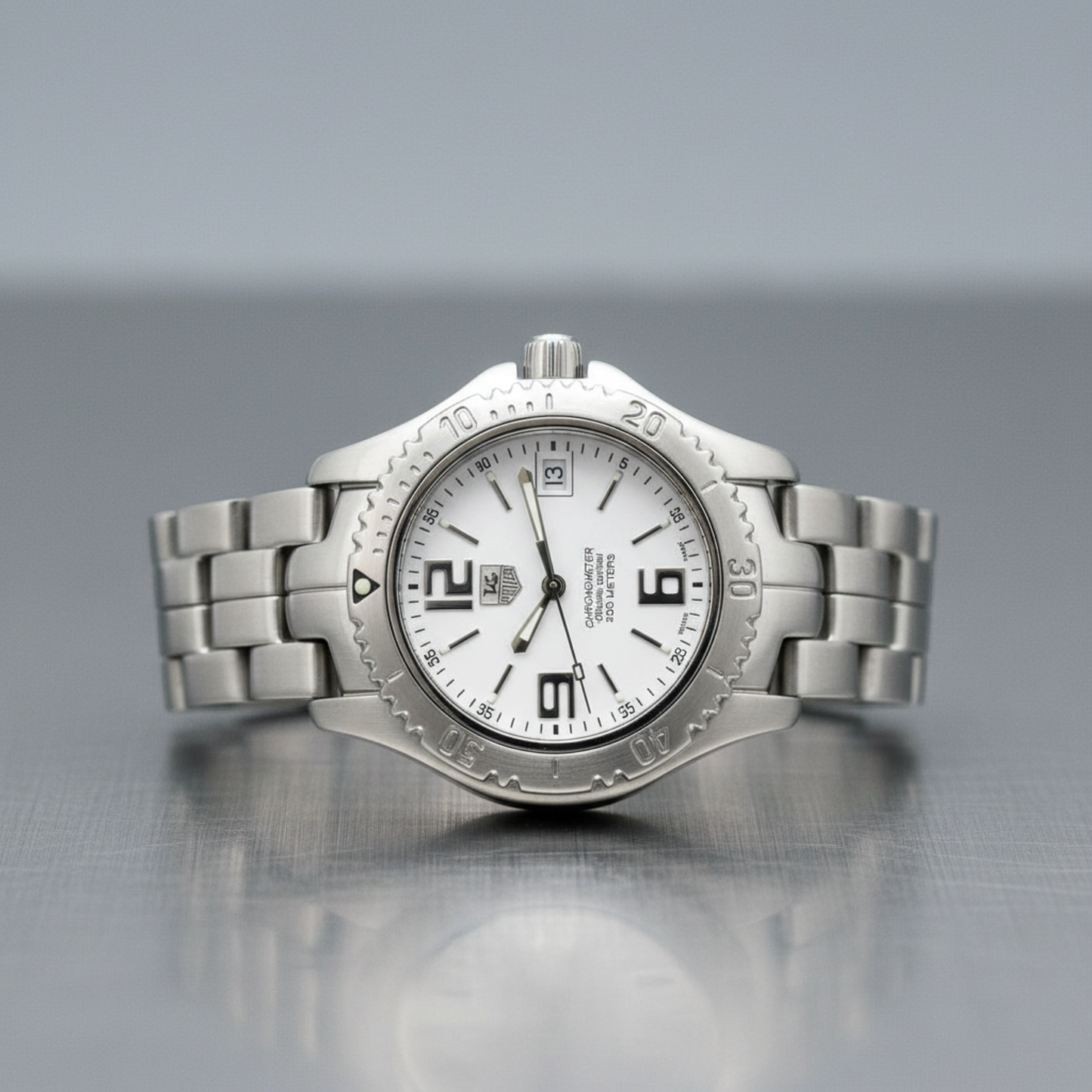 TAG HEUER Link Date Steel Automatic Mens Watch WT5211 Polished