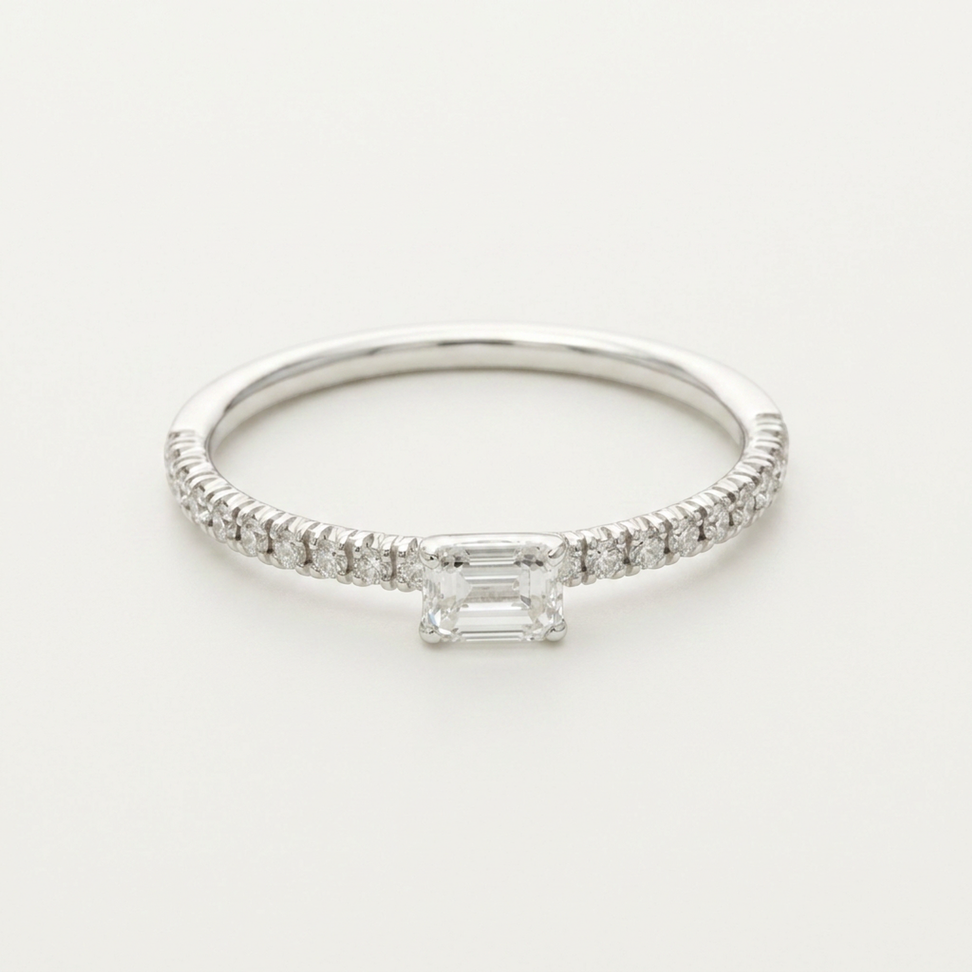 Cartier Ethancel Diamond Ring Platinum Fashion Diamond Band Ring Silver