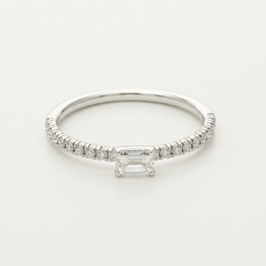Cartier Ethancel Diamond Ring Platinum Fashion Diamond Band Ring Silver