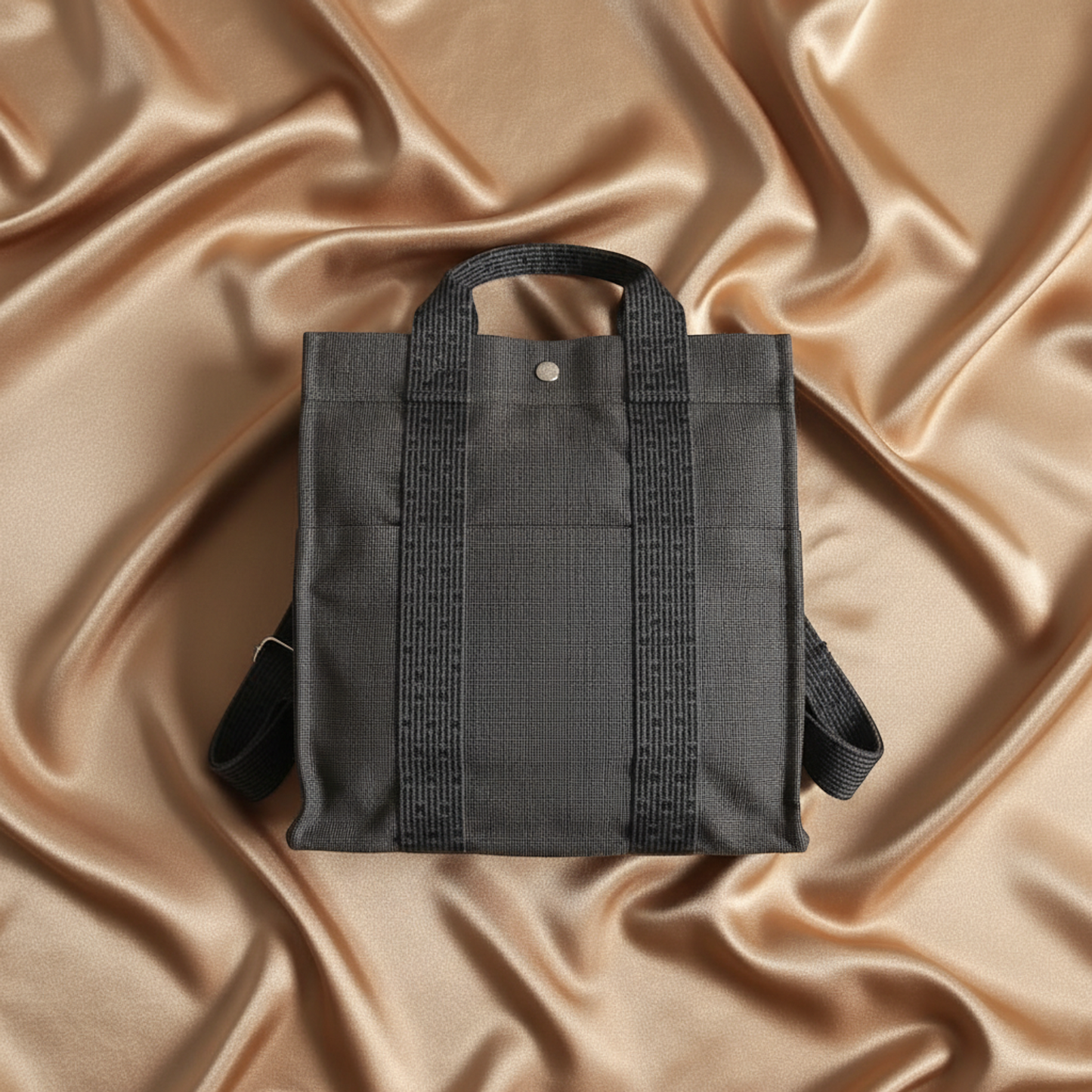 Hermes Her Line A Dos MM Women,Men Polyamide,Polyester Backpack Black,Gray