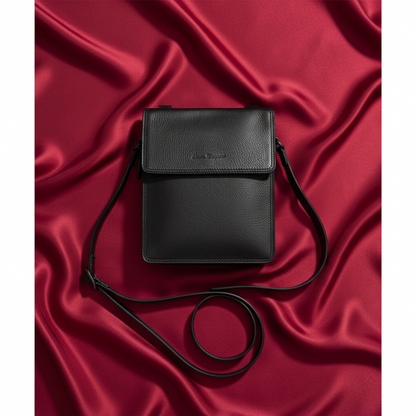 Salvatore Ferragamo Bi-fold Storage Bag FZ-24 A392 Men,Women Leather,Nylon Shoulder Bag,Tote Bag Black