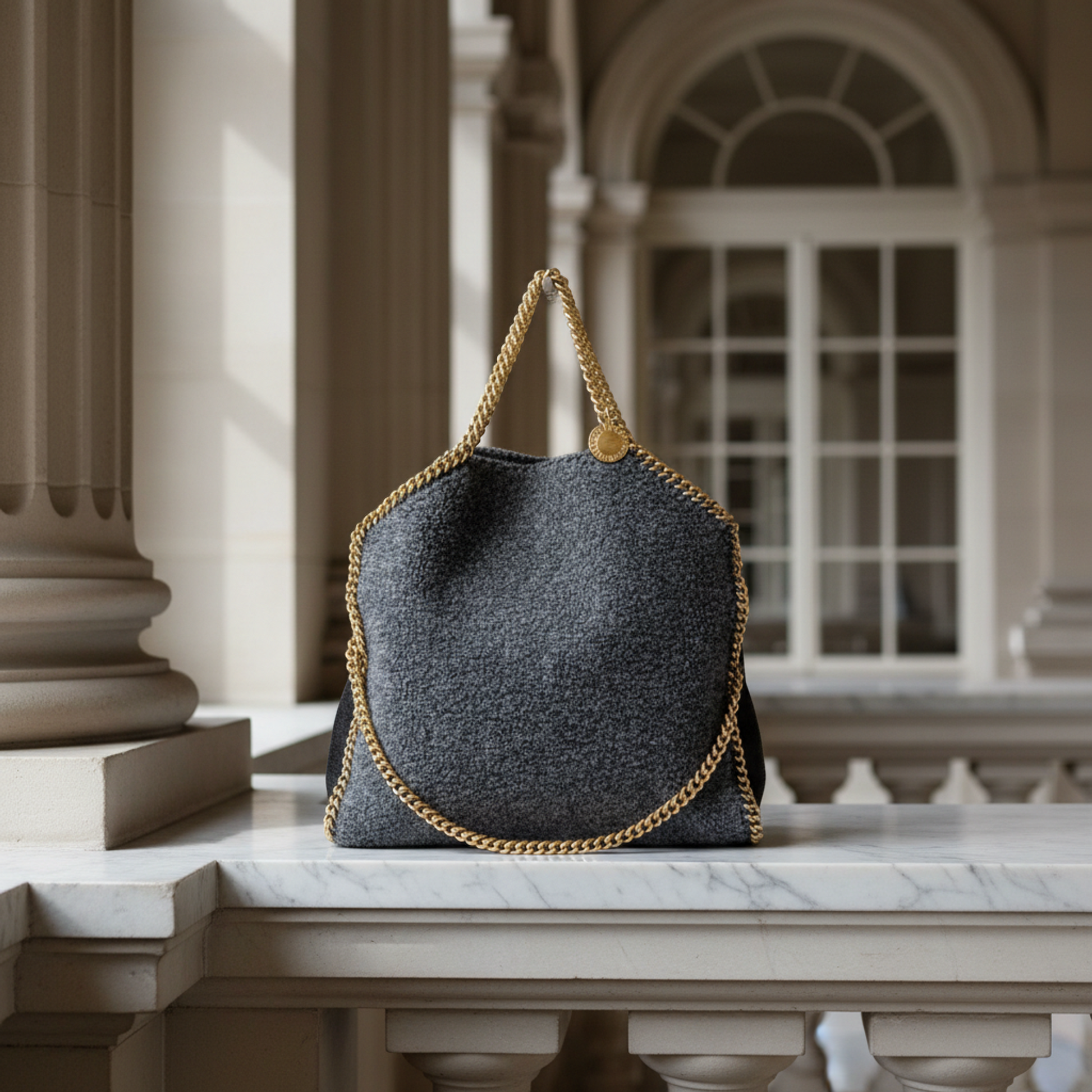 Stella McCartney 234387 W9358 Women's Polyester Handbag,Shoulder Bag Dark Gray