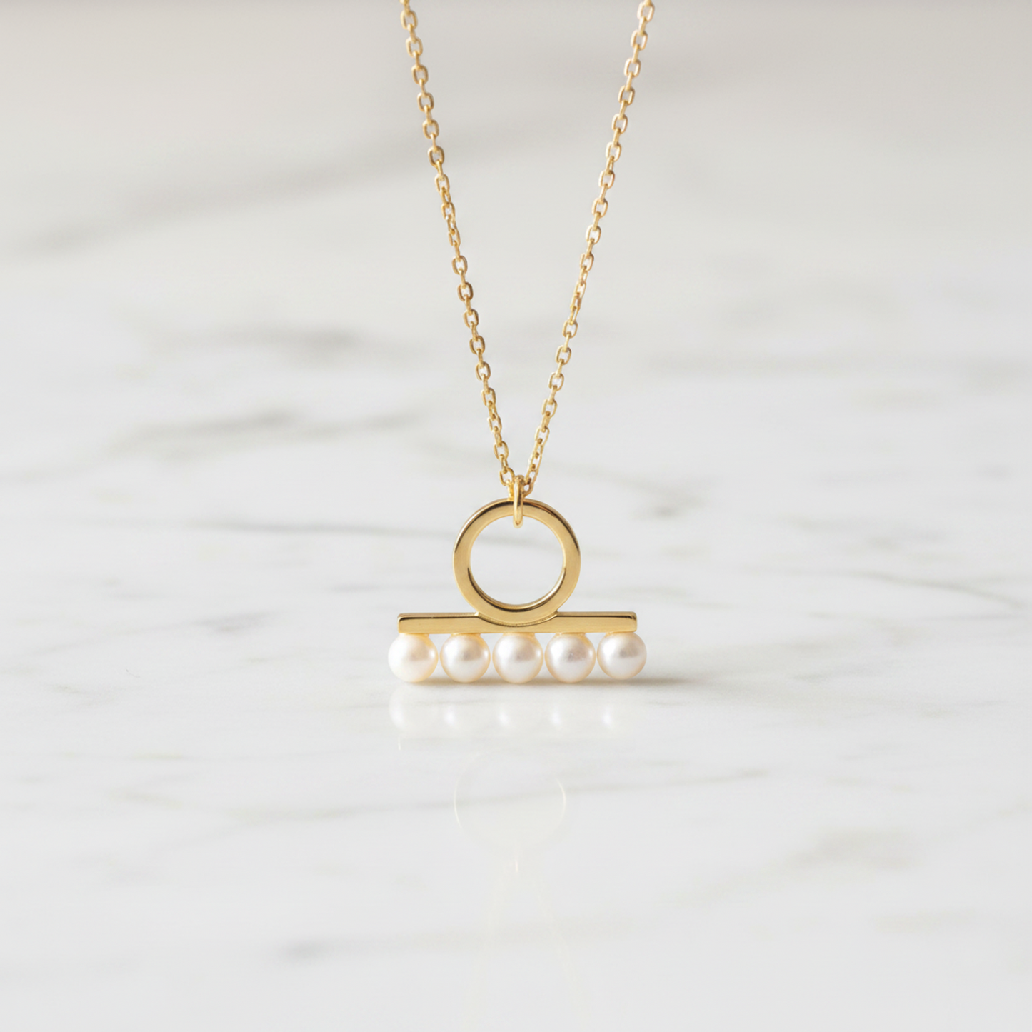Tasaki Balance Petite Necklace Yellow Gold (18K) Pearl Men,Women Fashion Pendant Necklace (Gold)