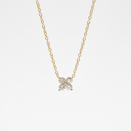 Ponte Vecchio Diamond Necklace Pink Gold (18K) Diamond Men,Women Fashion Pendant Necklace (Pink Gold)