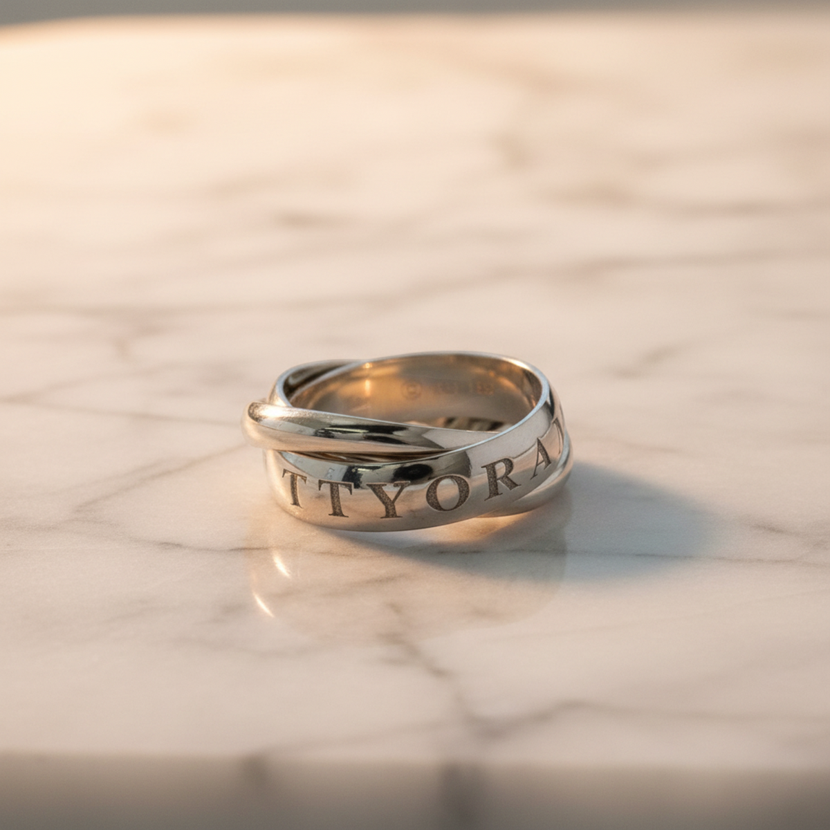 Cartier Trinity Ring Christmas Limited Edition White Gold (18K) Fashion No Stone Band Ring Silver