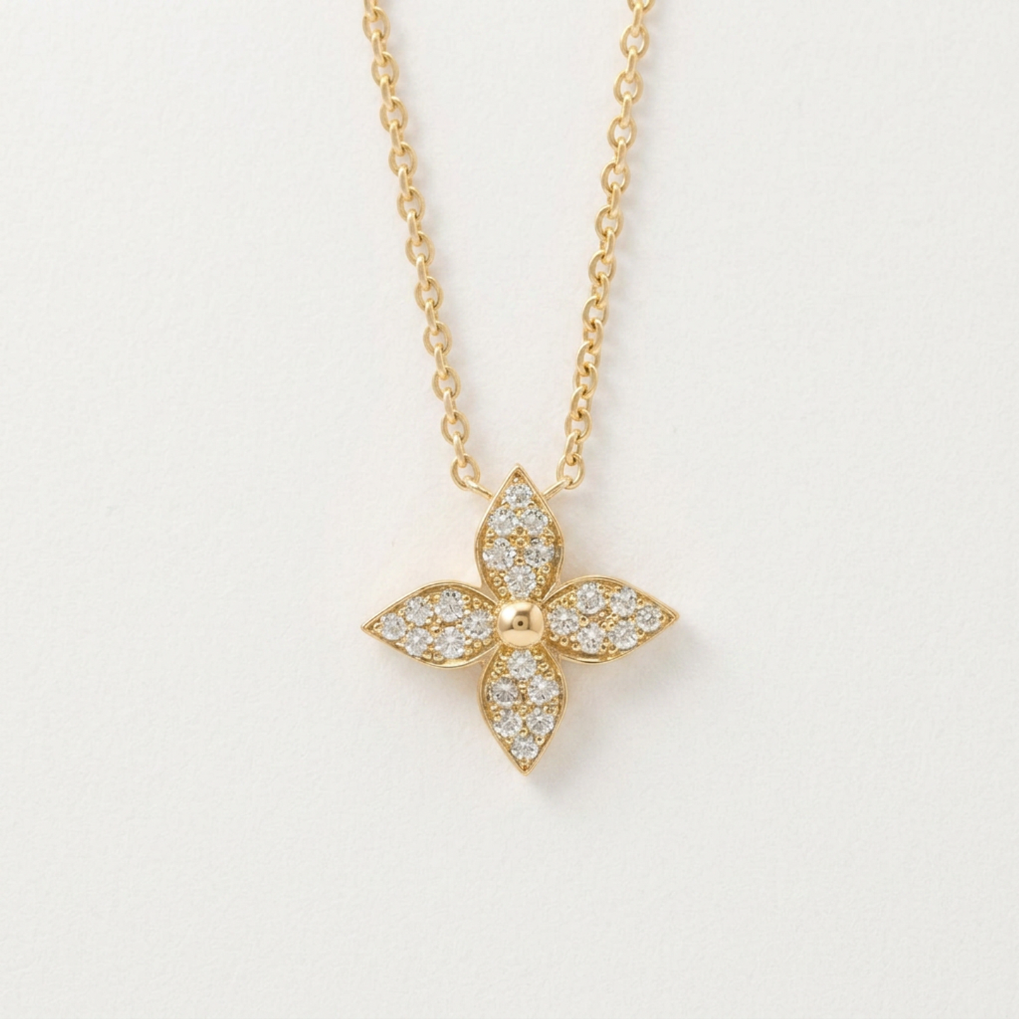 Louis Vuitton Pendant Star Blossom Diamond Necklace Q93522 Pink Gold (18K) Diamond Men,Women Fashion Pendant Necklace (Pink Gold)