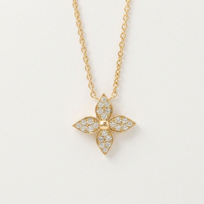 Louis Vuitton Pendant Star Blossom Diamond Necklace Q93522 Pink Gold (18K) Diamond Men,Women Fashion Pendant Necklace (Pink Gold)
