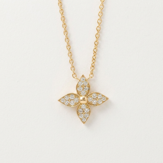 Louis Vuitton Pendant Star Blossom Diamond Necklace Q93522 Pink Gold (18K) Diamond Men,Women Fashion Pendant Necklace (Pink Gold)