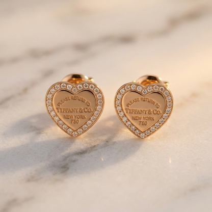 Tiffany Return To Tiffany Diamond Earrings Diamond Pink Gold (18K) Stud Earrings Pink Gold