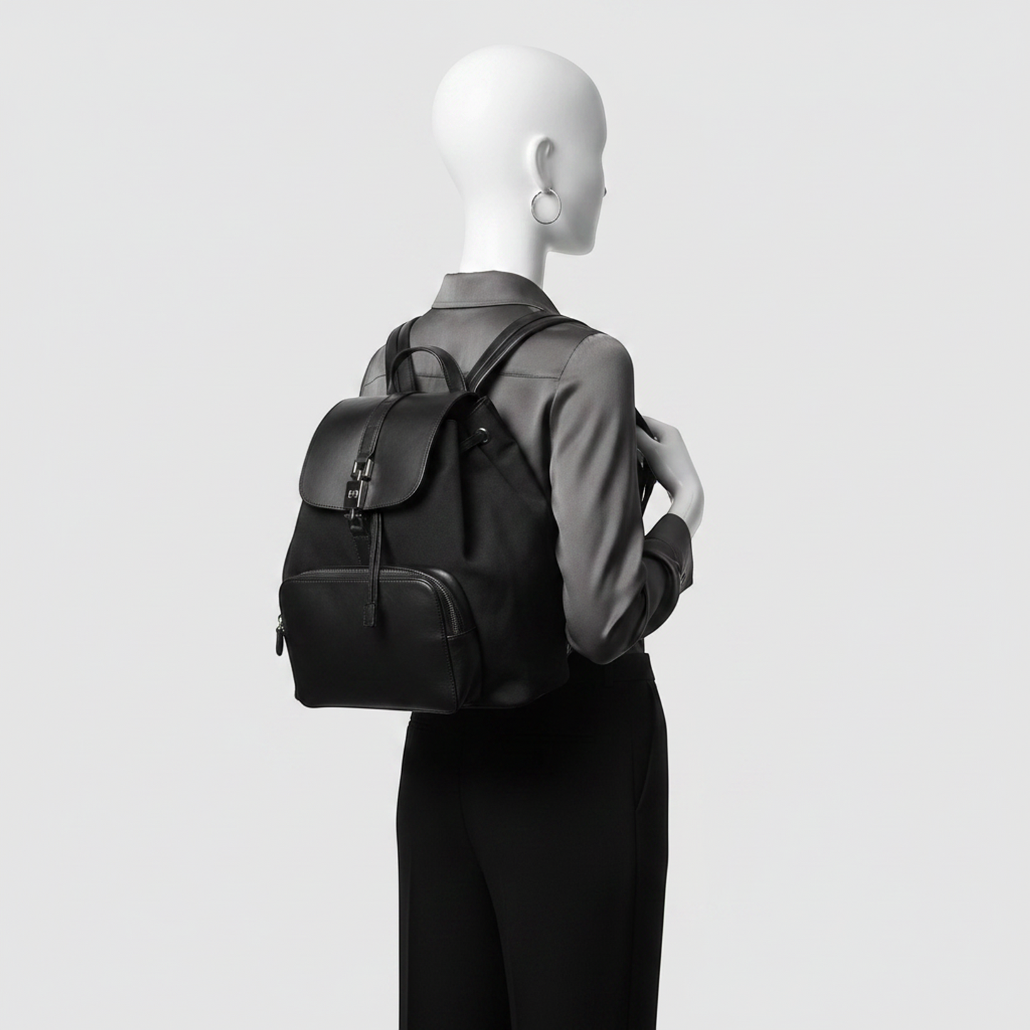 Gucci Jackie 003 0245 Women's Leather Backpack Black