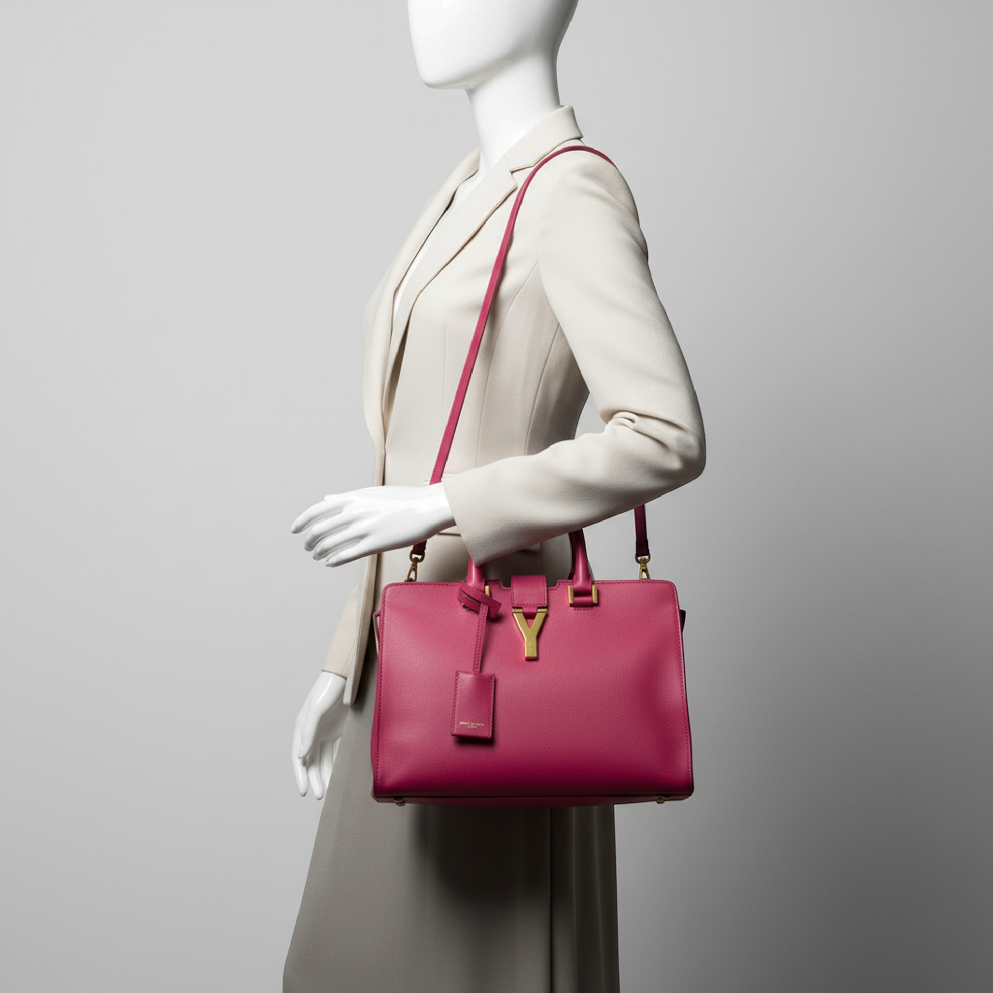 Saint Laurent Petit Bus 311210 Women's Leather Handbag,Shoulder Bag Pink