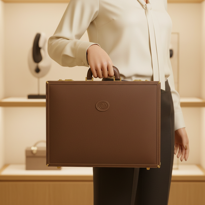 Gucci Interlocking G 016 20 0491 Men,Women Leather Attaché Case,Handbag Brown