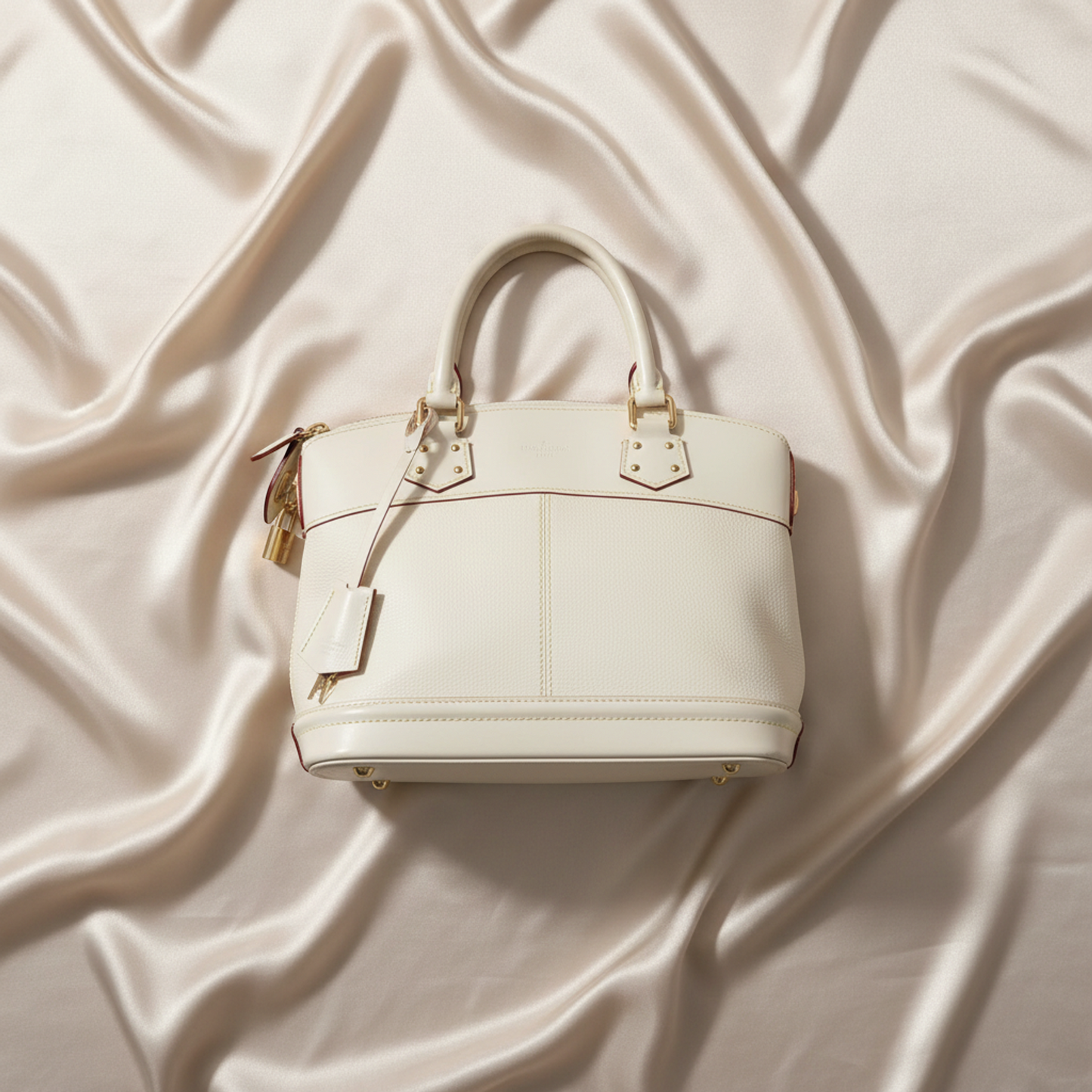 Louis Vuitton Suhali Lockit PM M91887 Women's Handbag Blanc