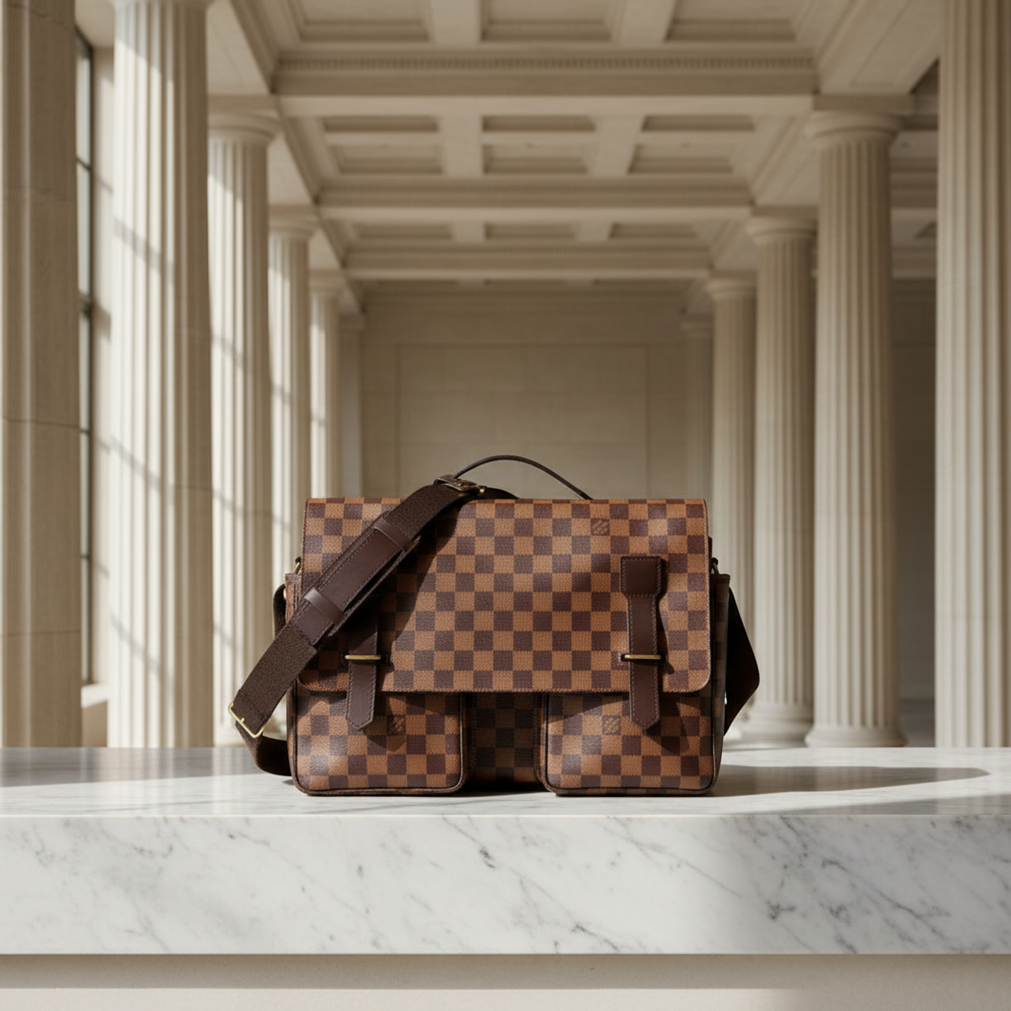 Louis Vuitton Damier N42270 Men,Women Shoulder Bag Ebene