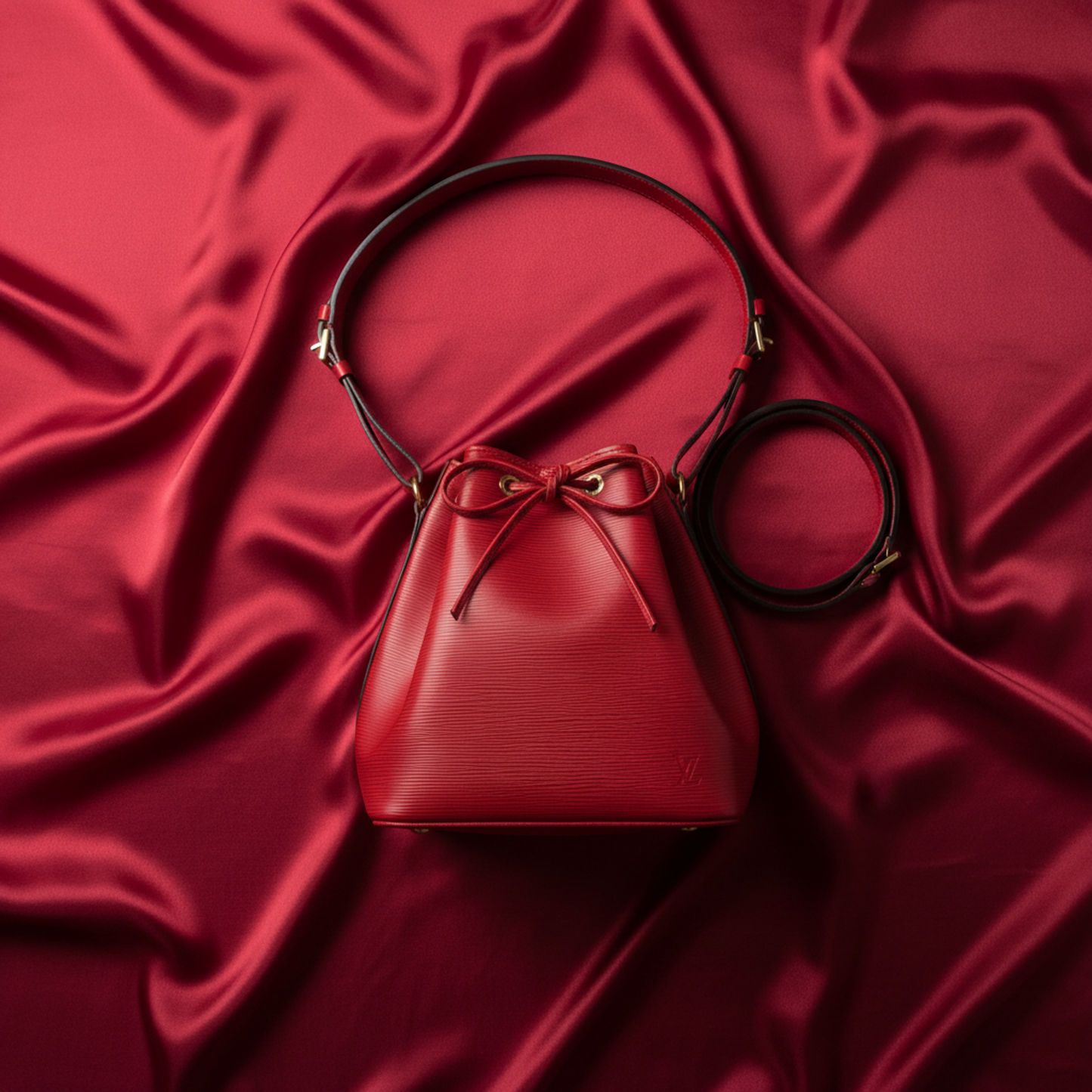 Louis Vuitton Epi Petit Noe M44107 Women's Shoulder Bag Castilian Red