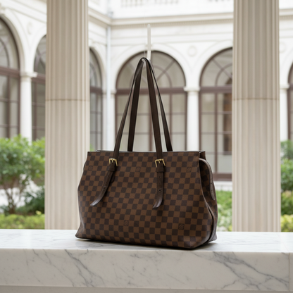 Louis Vuitton Damier Chelsea N51119 Women's Shoulder Bag Brown,Ebene