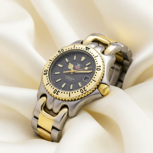 TAG HEUER Sel 200M Gold Plated Steel Ladies Watch WG1320 Polished