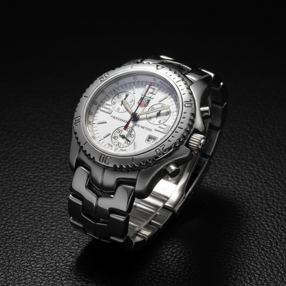 TAG HEUER Link Chronograph Steel Quartz Mens Watch CT1112 Polished