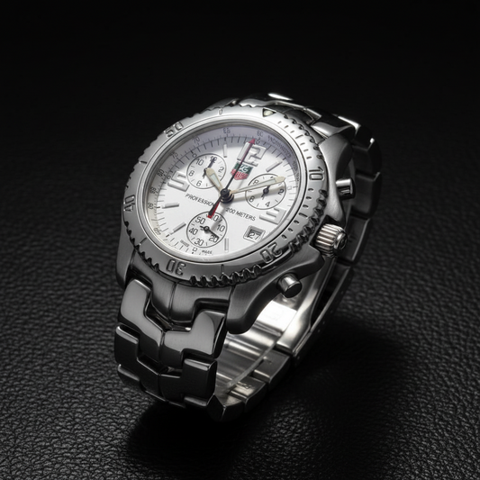 TAG HEUER Link Chronograph Steel Quartz Mens Watch CT1112 Polished