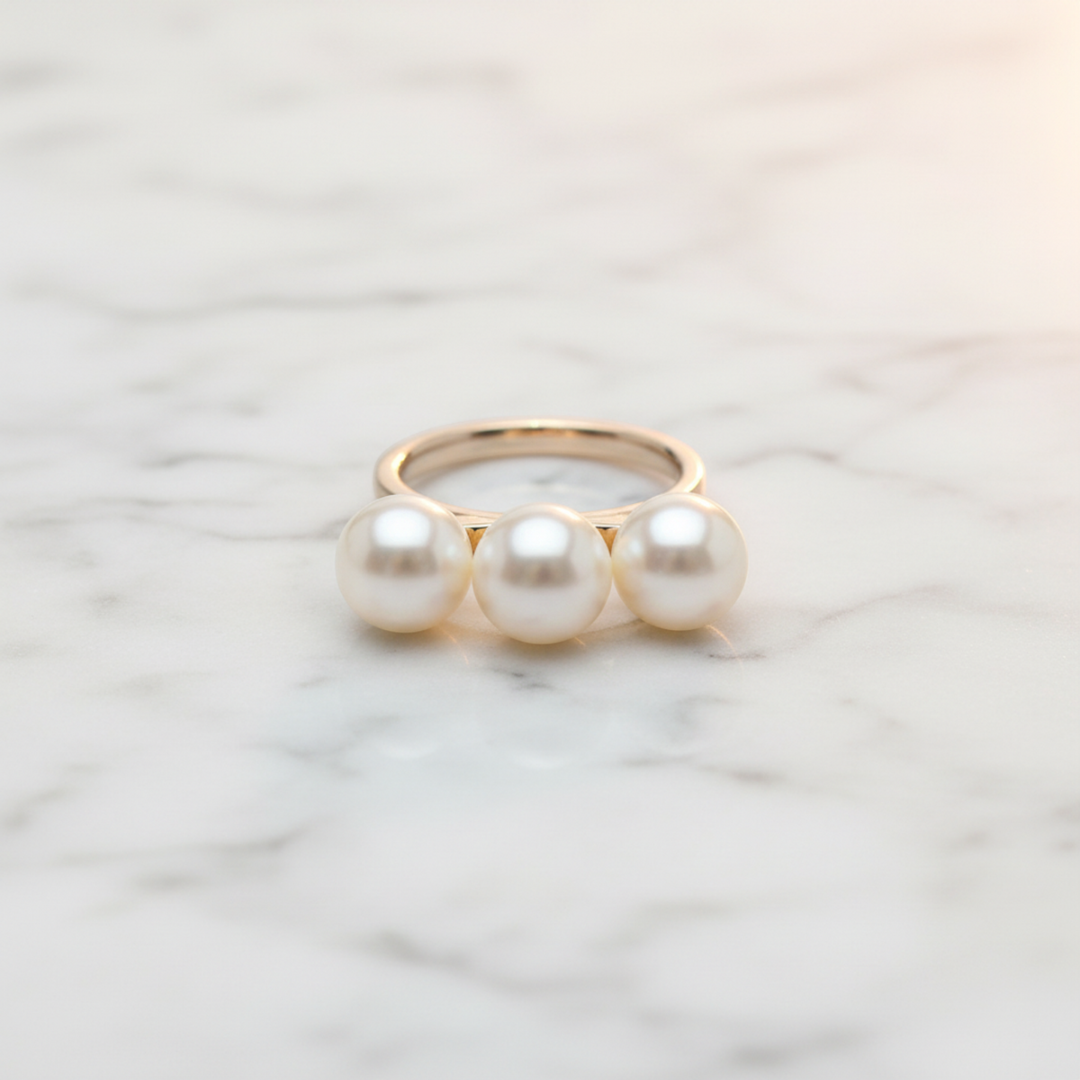 Tasaki Balance Neo Ring Pink Gold (18K) Fashion Pearl Band Ring Pink Gold
