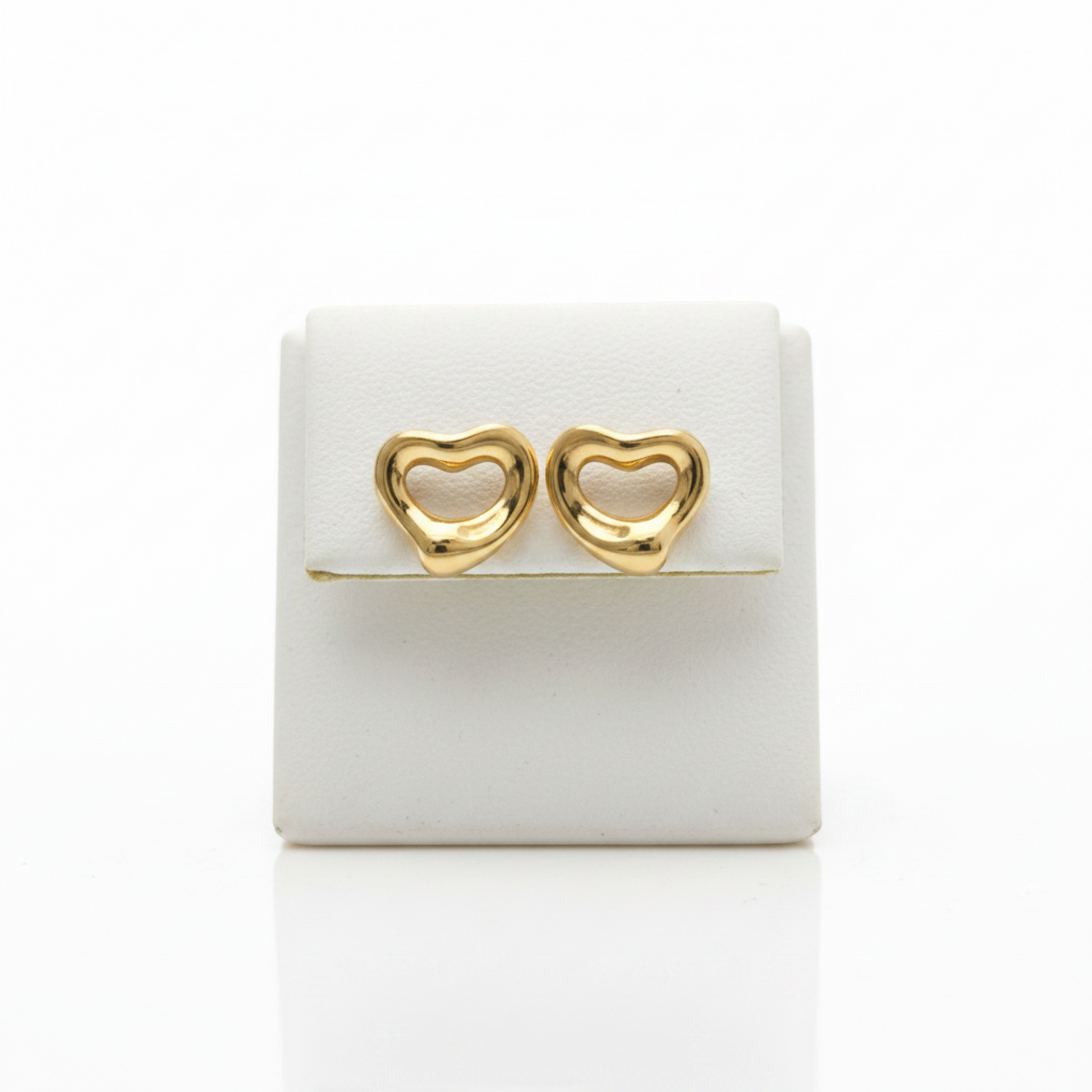 Tiffany Open Heart Earrings Extra Mini No Stone Pink Gold (18K) Stud Earrings Pink Gold