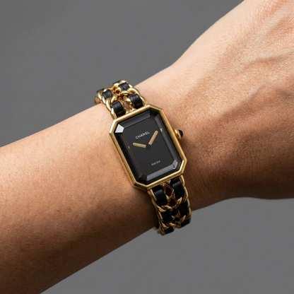 CHANEL Premiere Size L Gold Plated Quartz Ladies Watch H0001