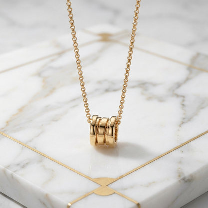 Bvlgari B.zero1 357255 Pink Gold (18K) No Stone Men,Women Fashion Pendant Necklace (Pink Gold)