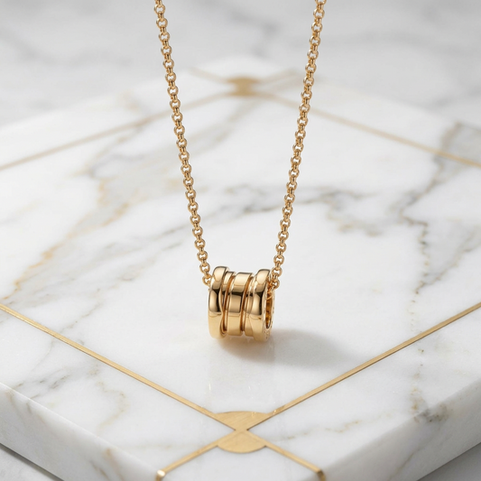 Bvlgari B.zero1 357255 Pink Gold (18K) No Stone Men,Women Fashion Pendant Necklace (Pink Gold)
