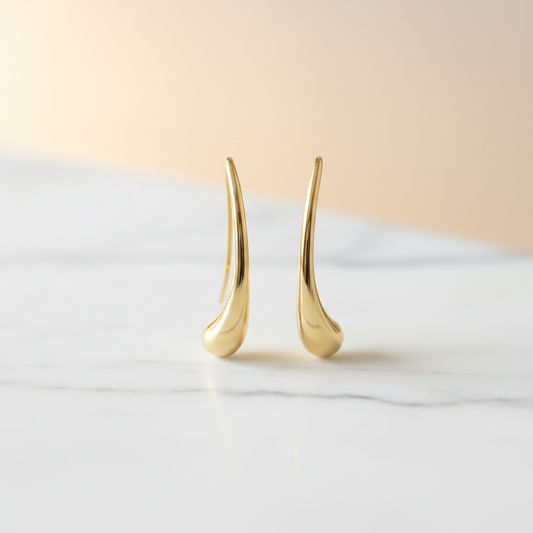 Tiffany Teardrop Earrings No Stone Yellow Gold (18K) Drop Earrings Gold