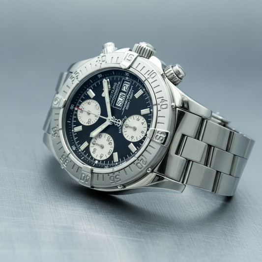 BREITLING Chrono Super Ocean Steel Automatic Mens Watch A13340 Polished