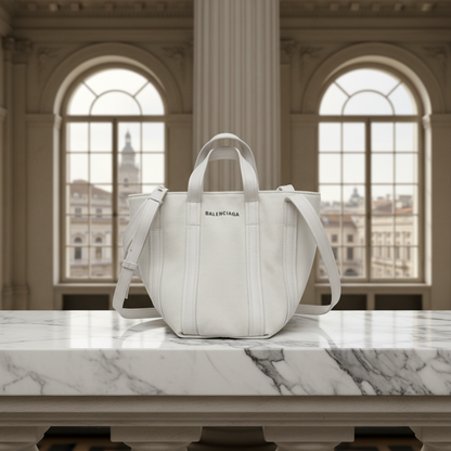 Balenciaga Everyday XS North South 672793 Women's Leather,Canvas Shoulder Bag,Tote Bag Off-white