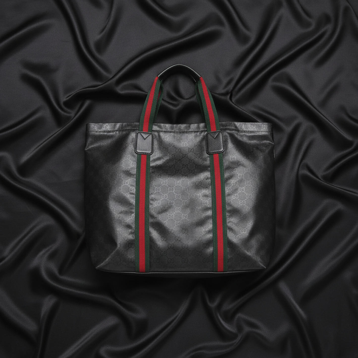 Gucci GG Crystal Large Tote Bag With Web Detail 763287 Men,Women GG Crystal Handbag,Tote Bag Black