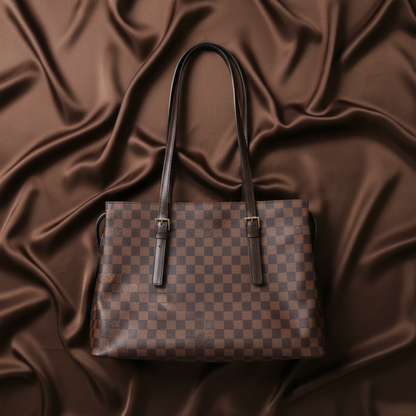 Louis Vuitton Damier Chelsea N51119 Women's Shoulder Bag Brown,Ebene