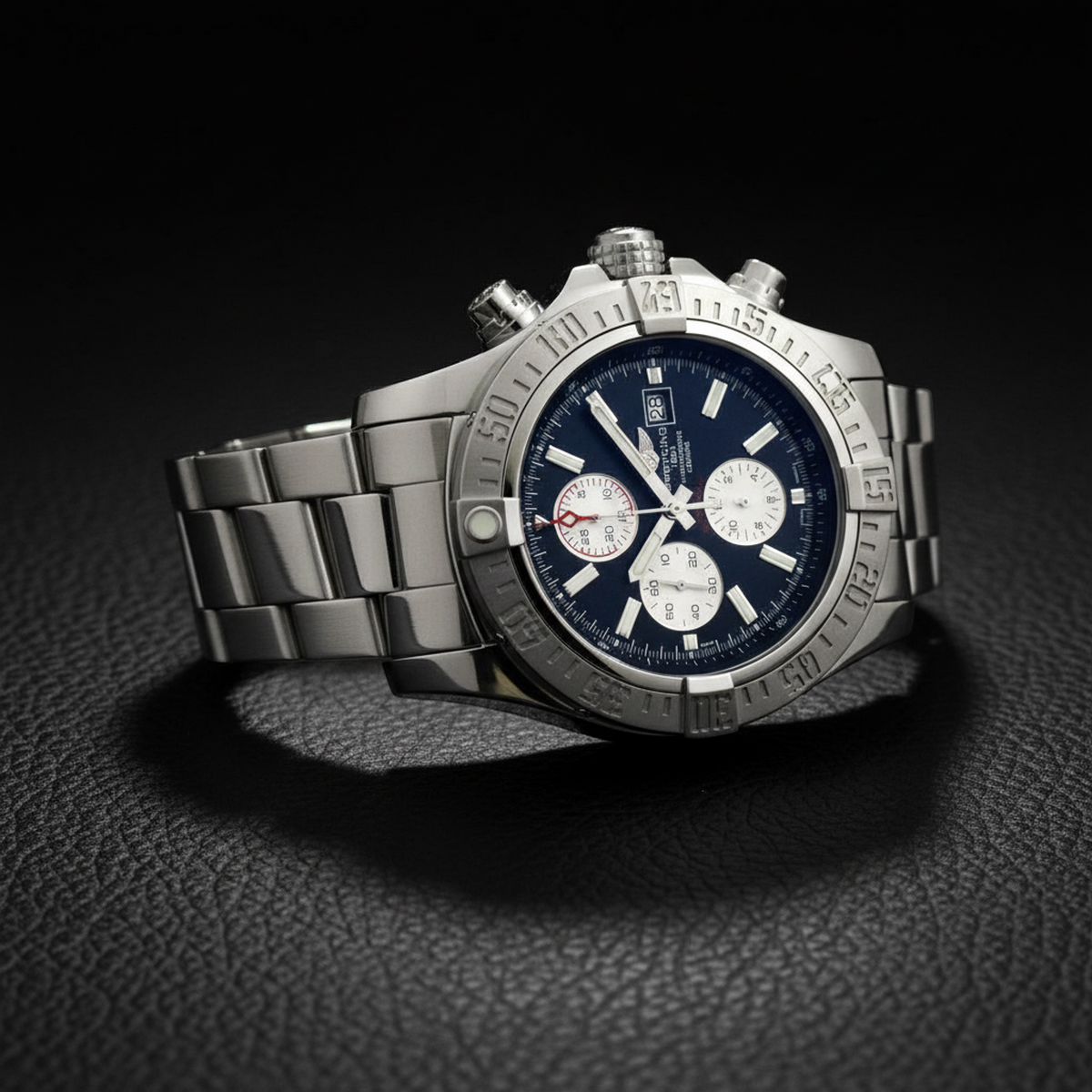 BREITLING Super Avenger ll Chronograph Steel Mens Watch A13371 Polished