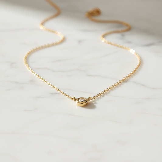 Tiffany Diamonds By The Yard Pink Gold (18K) Diamond Men,Women Fashion Pendant Necklace (Pink Gold)