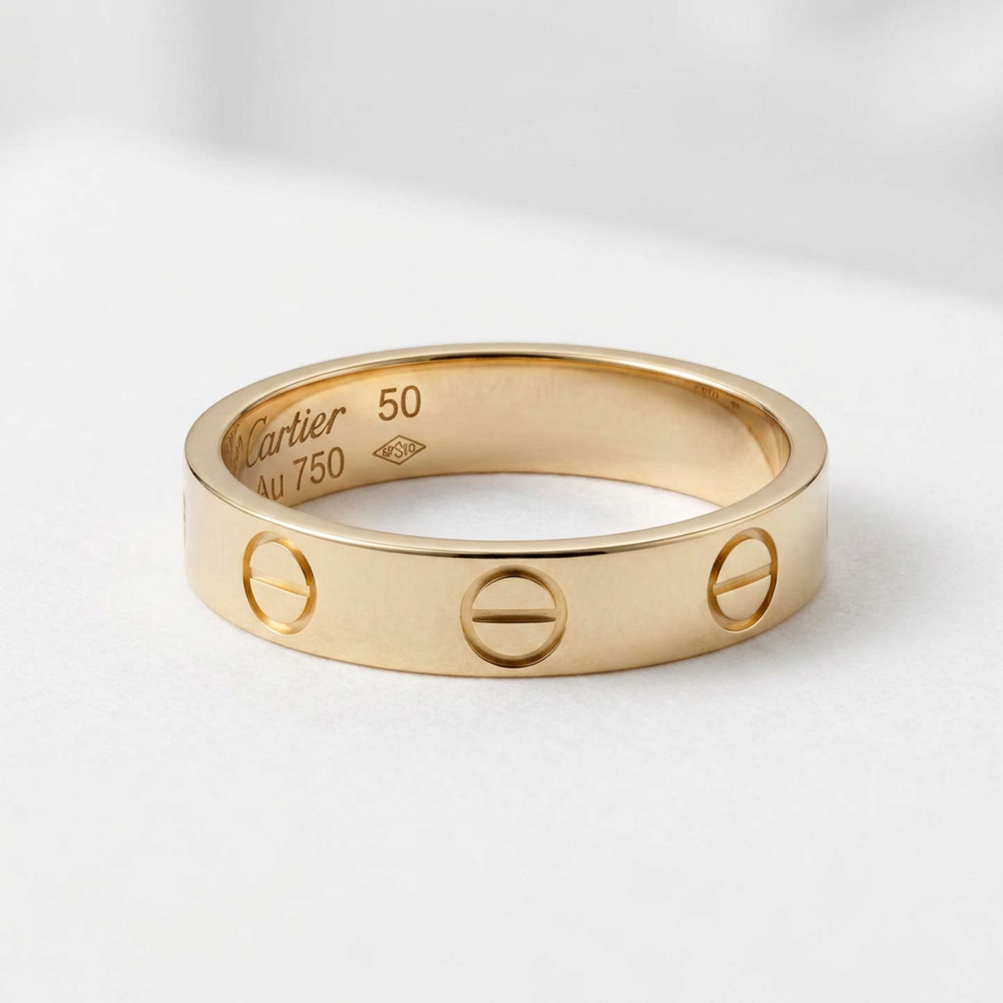 Cartier Mini Love Ring Pink Gold (18K) Fashion No Stone Band Ring Pink Gold