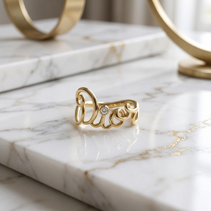 Christian Dior Dioramour Ring JOUI95052 Yellow Gold (18K) Fashion Diamond Band Ring Gold