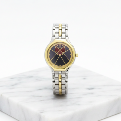 OMEGA De Ville Symbol K18 Gold Stainless Steel Ladies Watch 595.0101 Polished