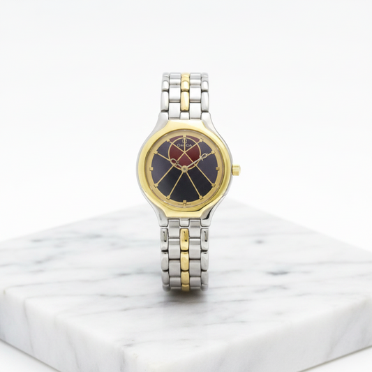 OMEGA De Ville Symbol K18 Gold Stainless Steel Ladies Watch 595.0101 Polished