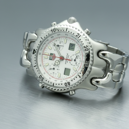 TAG HEUER Sel Chronograph 200M Steel Quartz Mens Watch CG1111 Polished